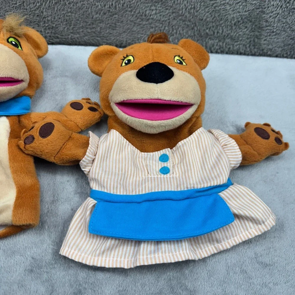 Lakeshore Learning Hand Puppets Set 3 Goldilocks Bears Grandma Plush Good‎ Size